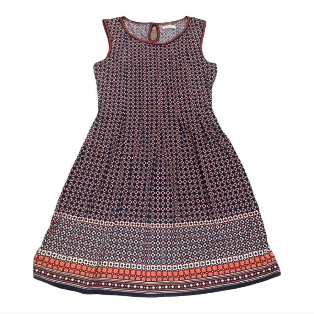 Max Studio Dress Sleeveless Print Stretch Fit & Flare